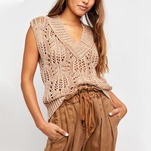 Free People Tan Knit Vest